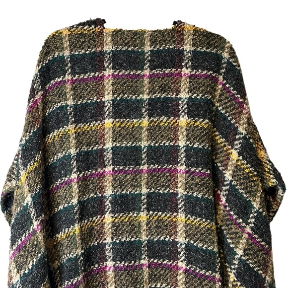 Boyne Valley Weavers Plaid Wool Fringed Shawl Handcrafted in Ireland Womens OS - Picture 7 of 11
